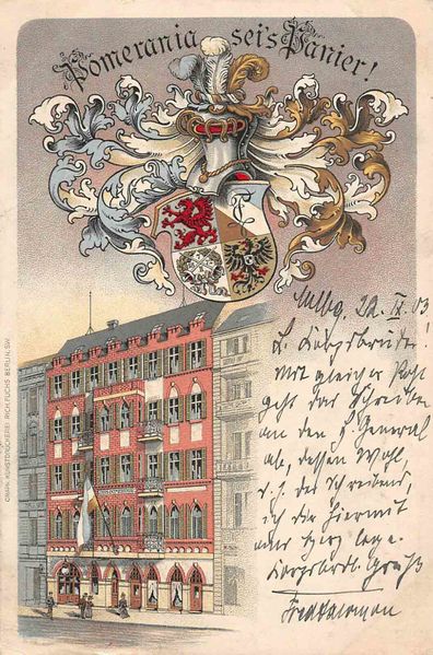 Datei:Corps Pomerania Berlin-CK um 1903.jpg