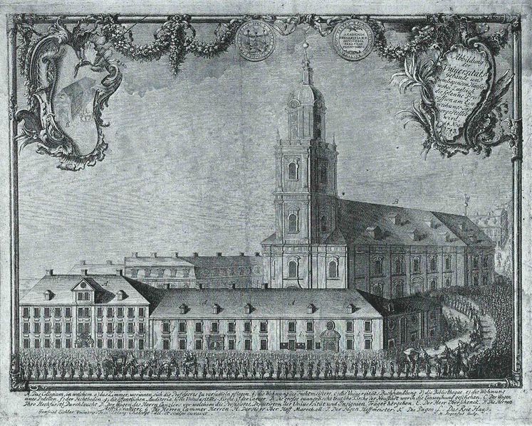 Datei:Universität Erlangen-Stich zur Einweihung 1743.jpg