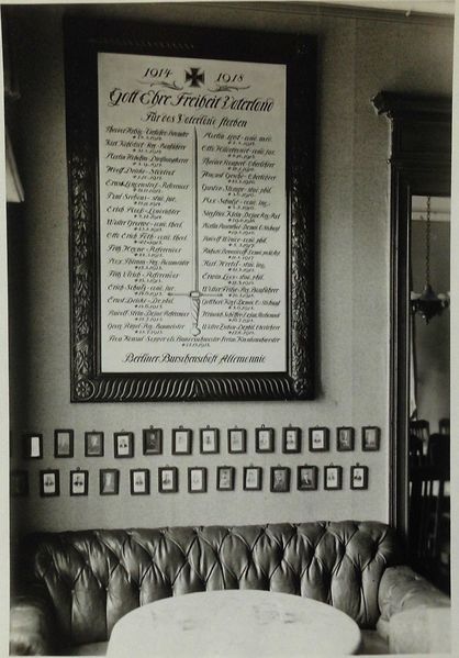 Datei:Burschenschaft Allemannia Berlin-Ehrentafel WK I.JPG