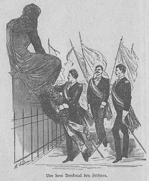 Hermann Lüders-Vor dem Denkmal des Stifters 1885.jpg