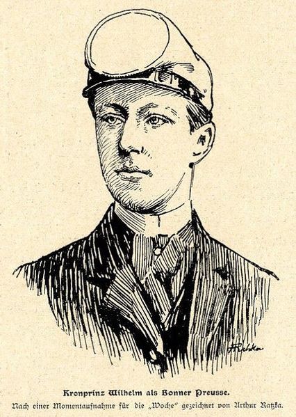 Datei:Kronprinz Wilhelm als Bonner Preusse.jpg