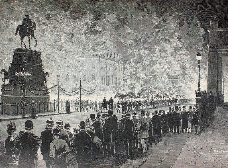 Datei:Kaiser Wilhelm I-Fackelzug zum 90sten.JPG